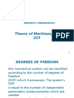 Theory of Machines, MT 215: Kinematic Fundamentals