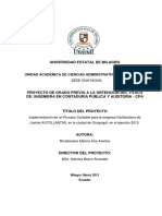 Implementación de Un Proceso Contable para La Empresa Distribuidora de Llantas AUTOLLANTAS, en La Ciudad de Guayaquil, en El Ejercicio 2013 PDF