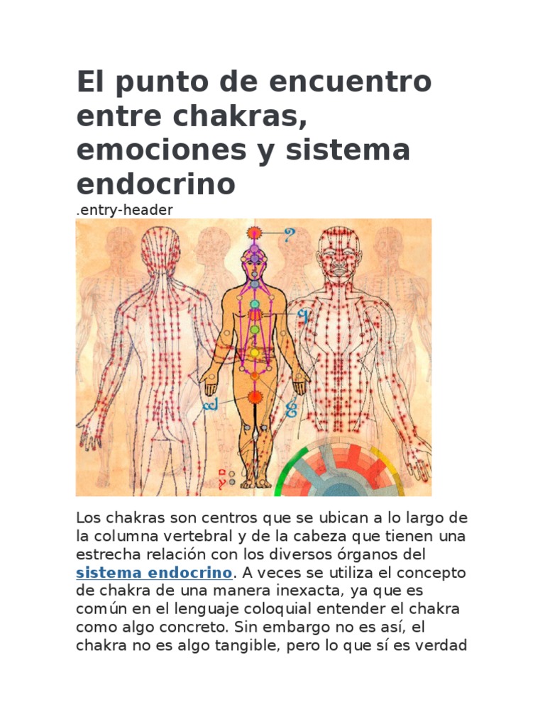 El Punto de Encuentro Entre Chakras Emociones y Glandulas | PDF ...