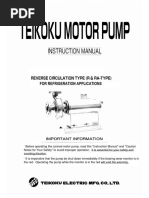 Teikoku Pump Refrigeration O&M Manual