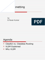 From Subnetting To VLSM: by B Pavan Kumar