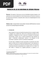 Proyecto de Ley de Identidad de Género 