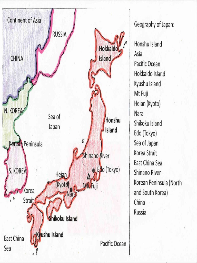 Geography of Japan and Asia | PDF