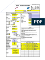 Vessel Specification Sheet