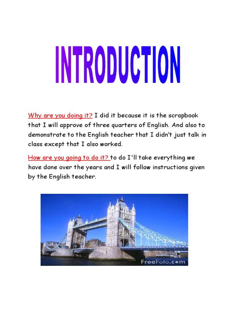 English Scrapbook Project Guide | PDF