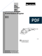 Angle Grinder Meuleuse D'angle Esmeriladora Angular: Instruction Manual Manuel D'Instruction Manual de Instrucciones