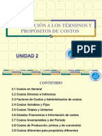 Unidad 02 - Introducción A Los Términos y Propósitos de Costos