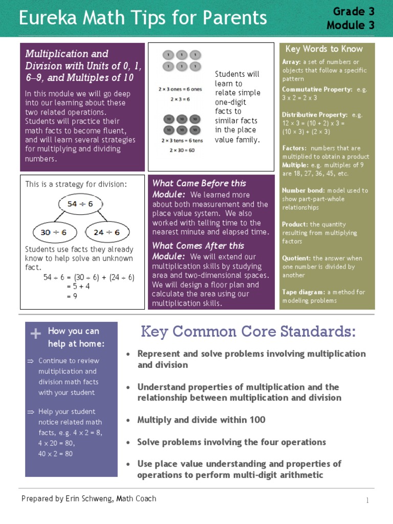 Grade 3 Module 3 Math Overview | PDF | Multiplication | Arithmetic