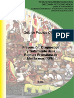 Guía de Práctica Clínica: Prevención, Diagnóstico y Tratamiento de La Ruptura Prematura de Membranas (RPM)