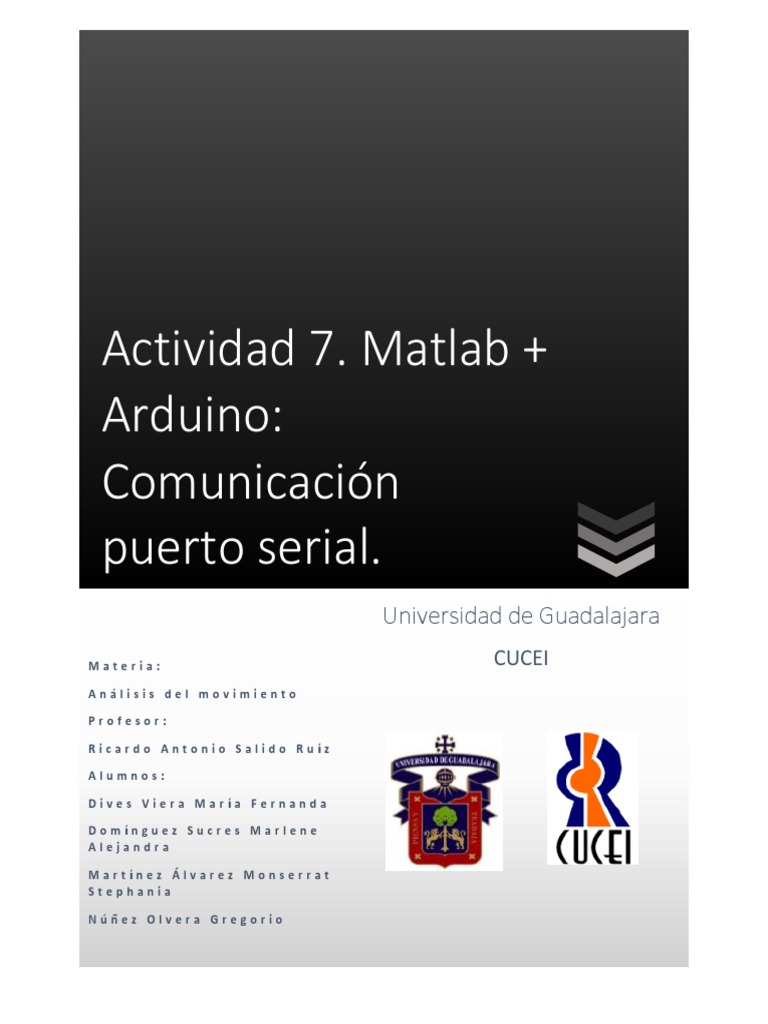 Actividad 7 Matlab Con Arduino | Descargar gratis PDF | Arduino | Matlab