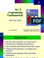 Programming Fundamentals: Writing Code