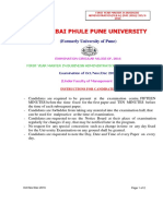 MBA Exam Schedule Pune University