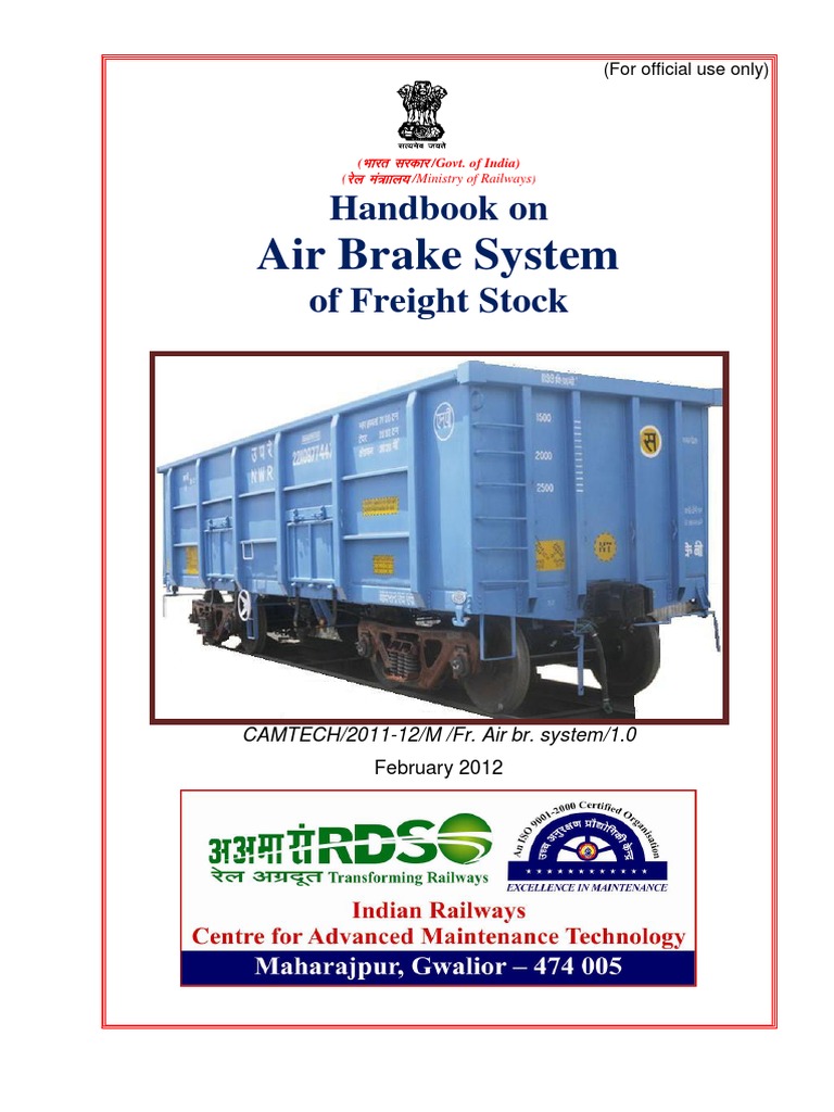 Handbook On Air Brake System For Freight Stock PDF Valve Piston