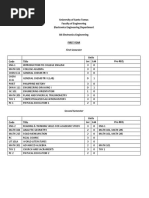 University of Santo Tomas Faculty of Engineering Electronics Engineering Department BS Electronics Engineering First Year