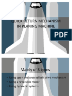 Planer Quick Return Mechanism PDF