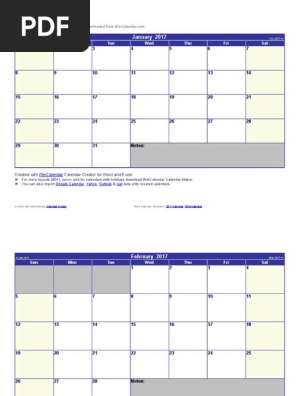 2017 Word Calendar