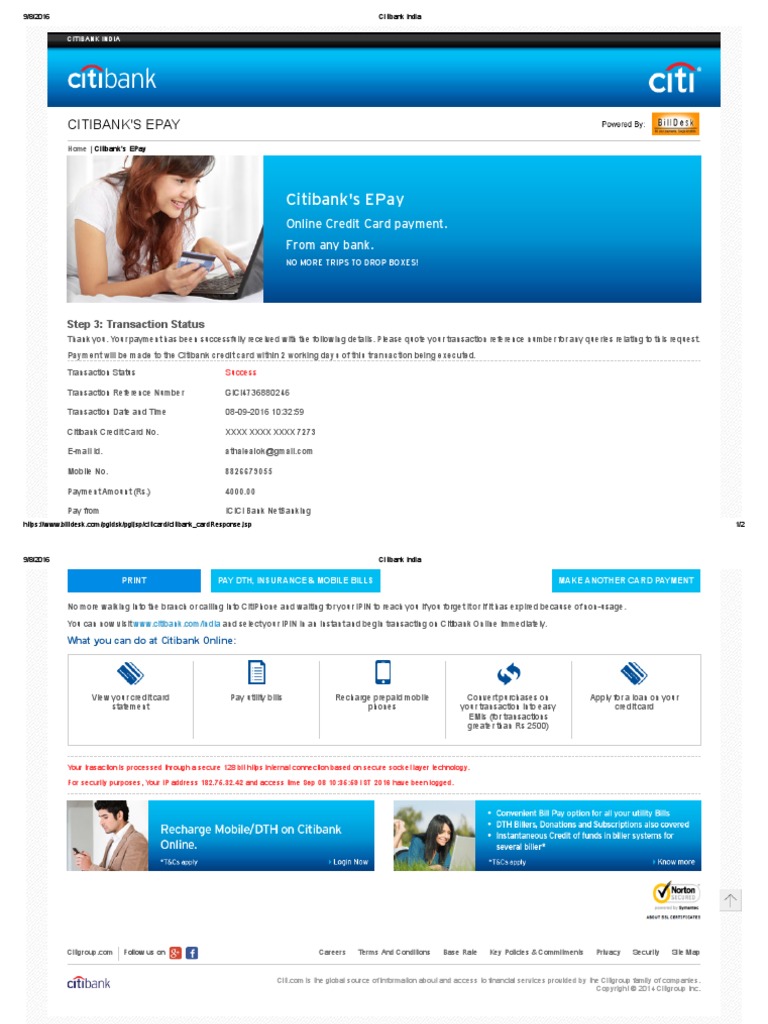 Citibank India PDF
