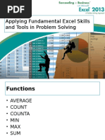 Applying Fundamental Excel Skills and Tools in Problem Solving