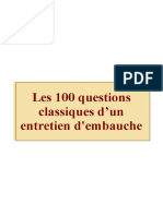 100 Questions Pour Entretien