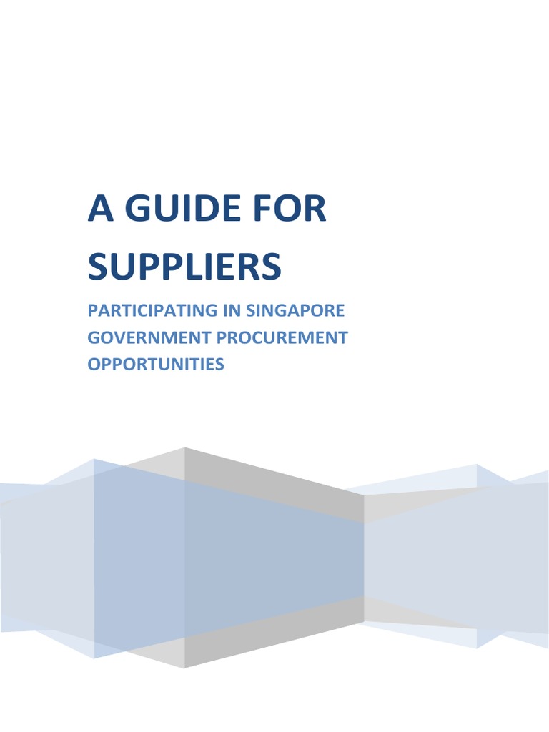 Supplier Guide Detailed | PDF | Procurement | Request For Proposal