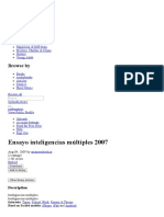 Ensayo Inteligencias Múltiples 2009