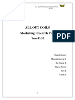 All Out Coils Marketing Research Plan: Team-Eco2
