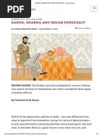 Karma, Dharma and Indian Democracy