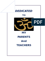 Dedicated: MY Parents and Teachers