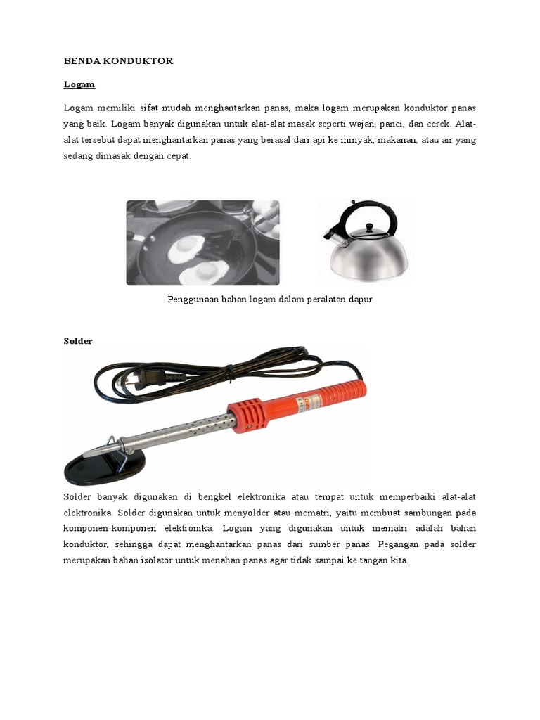 Benda Konduktor Isolator Dan Penjelasan