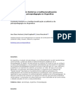 Contextualizacion Historica e Institucionalizacion Academica de La Psicopedagogia en Argentina