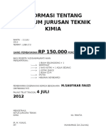 Informasi Tentang Yudisium Jurusan Teknik Kimia