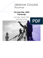 The Iraq War 2003