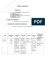 Sesión de Aprendizaje - Profesiones de Nuestra Comunidad