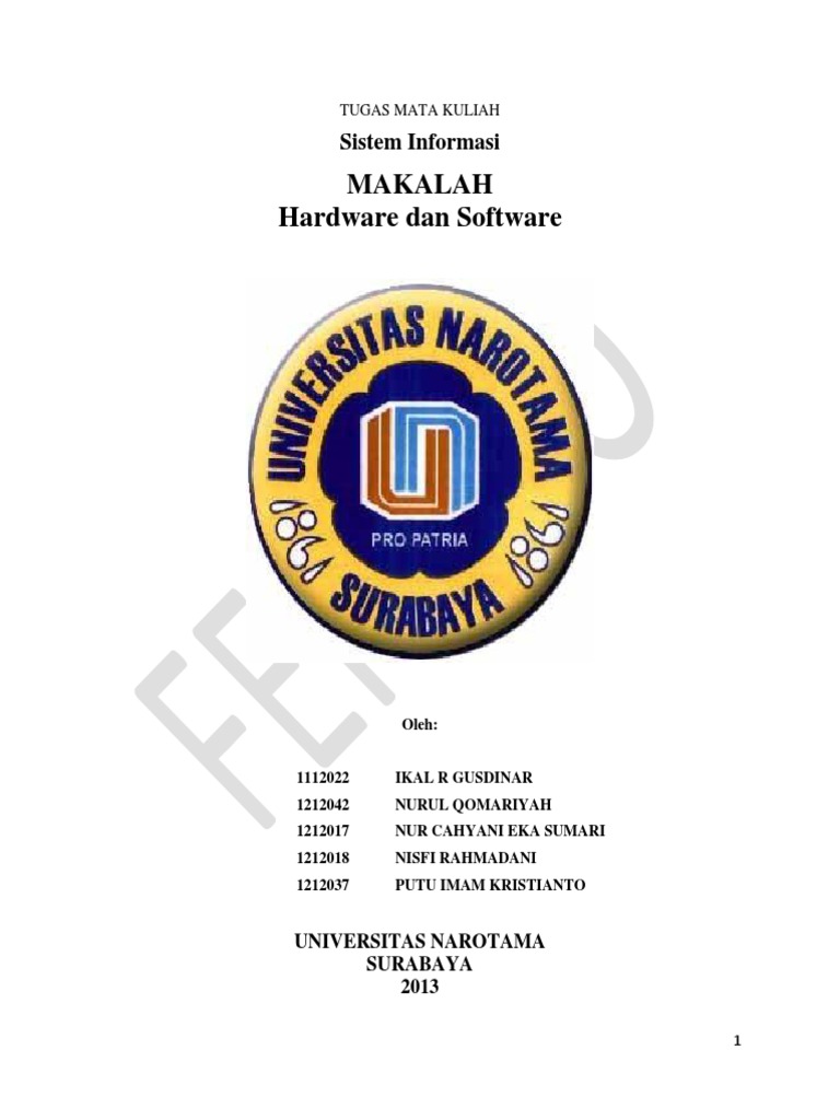 Hardware Dan Software PDF | PDF | Komputer