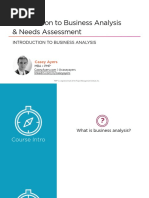 1 Business Analysis Needs Assessment Introduction m1 Slides