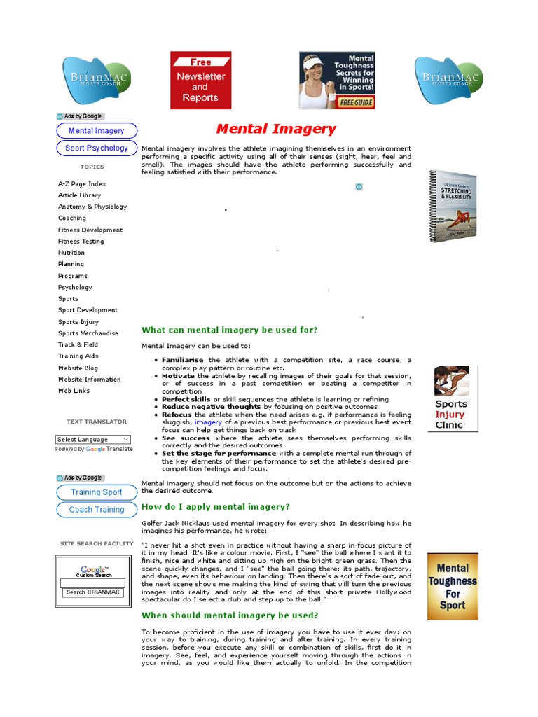 Mental Imagery | PDF | Mental Image | Attention
