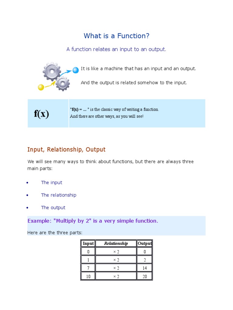 What Is A Function | PDF | Function (Mathematics) | Mathematical Logic