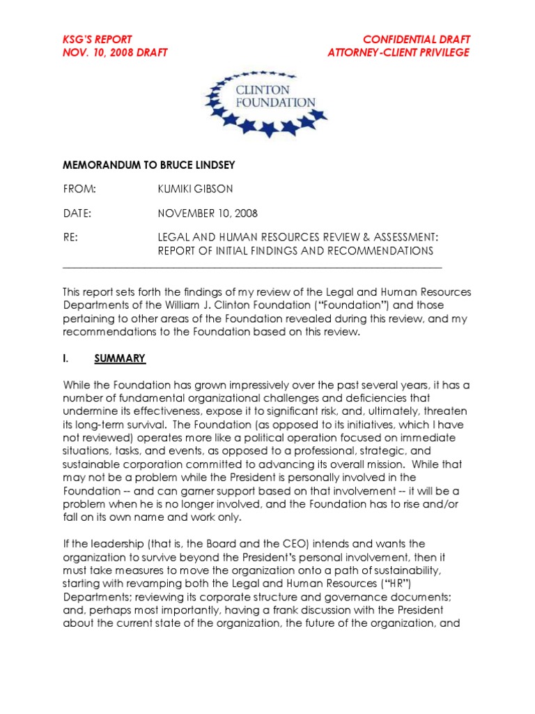 Legal and HR Assessment Report | PDF | Strategic Management | Nonprofit ...