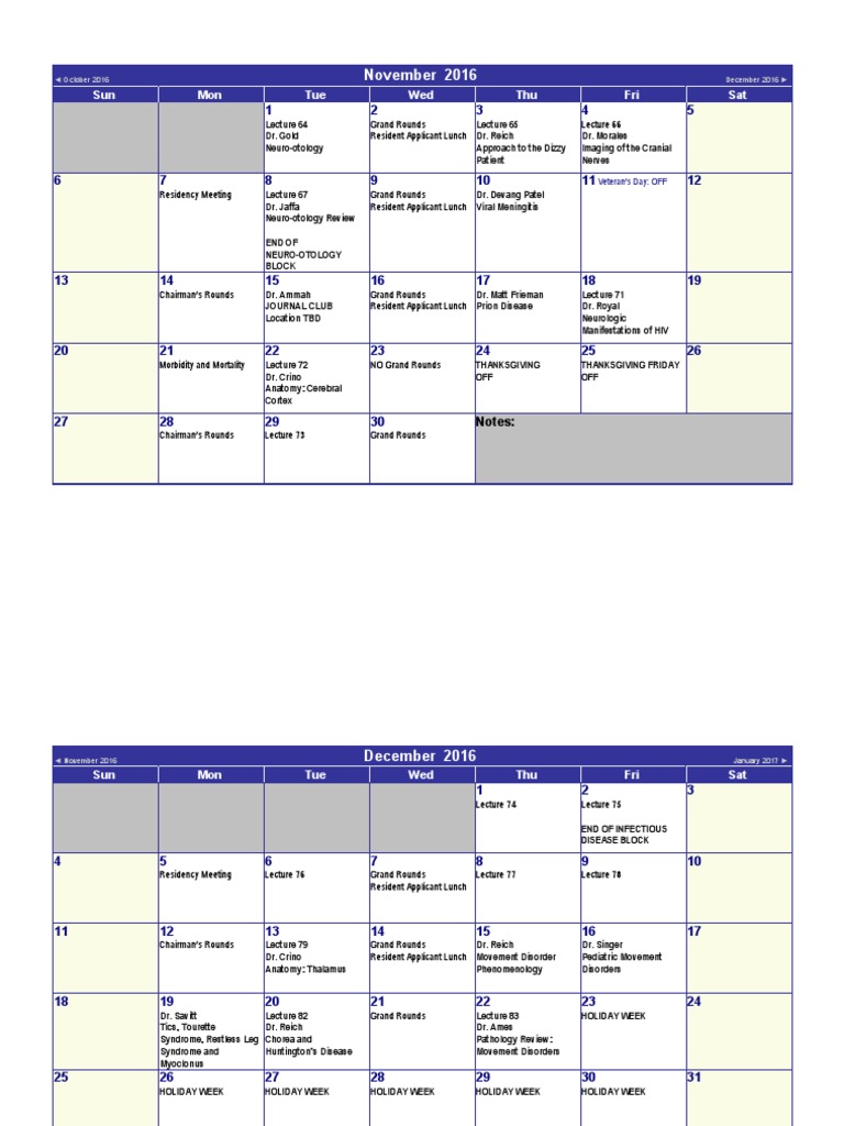 Novemberdecemberschedule | PDF