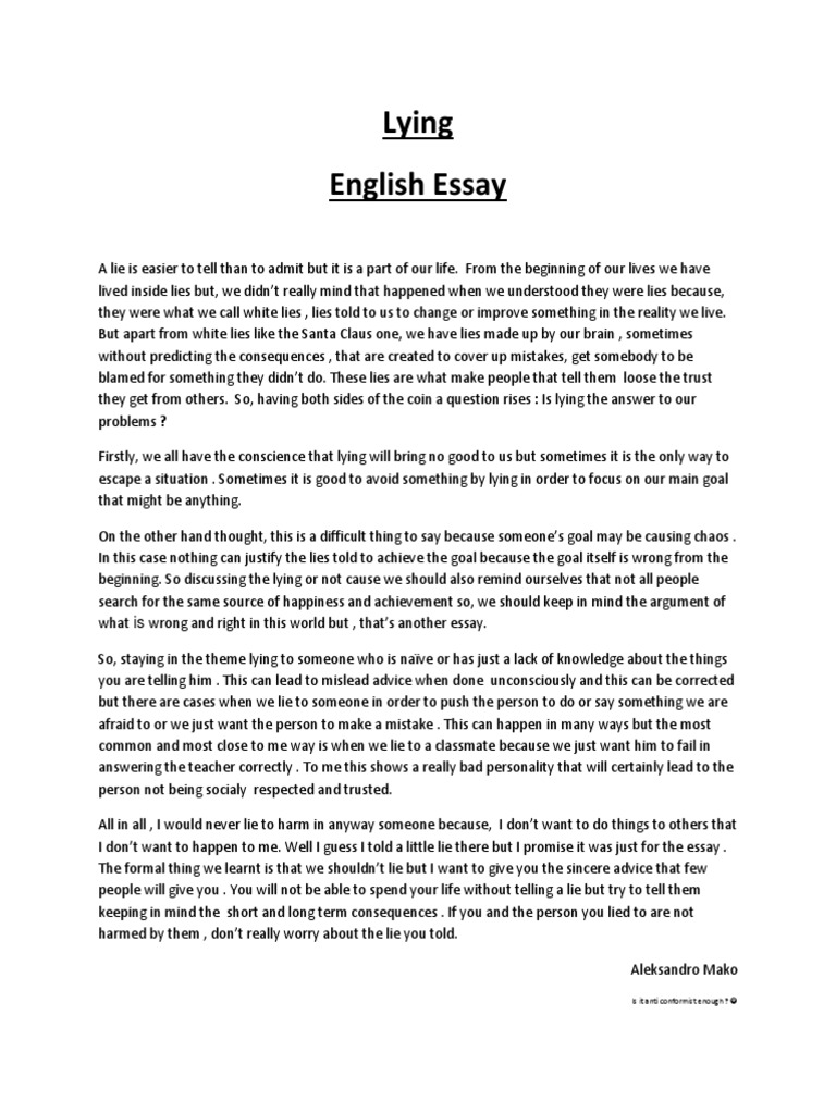 Live not by lies essay image