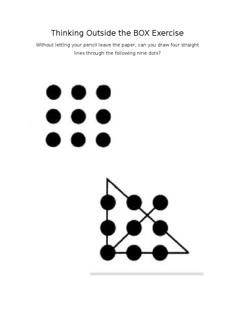 Thinking Outside The BOX Exercise | PDF | Problem Solving Skills | Holism