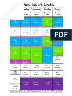 2016-2017 Akin Schedule