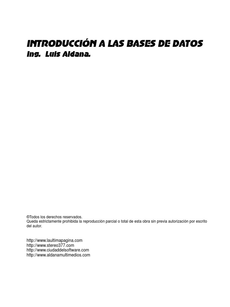Base de Datos 1 | PDF | Bases de datos | Informática