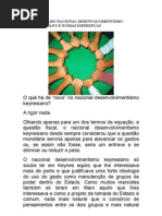O "NOVO" VELHO NACIONAL DESENVOLVIMENTISMO KEYNESIANO