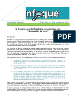 Enfoque No. 46 El Congreso de la República se enfrenta a una depuración de facto