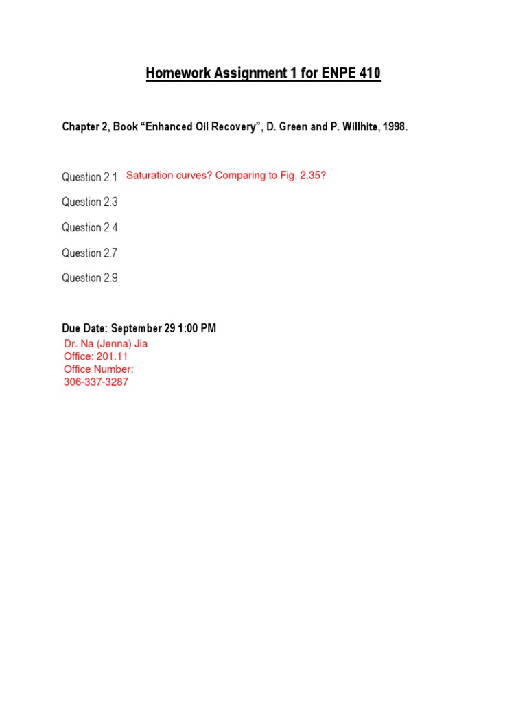 ENPE 410 Homework Assignment 1 | PDF | Science & Mathematics