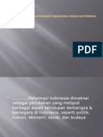 Perkembangan Masyarakat Indonesia Masa Reformasi