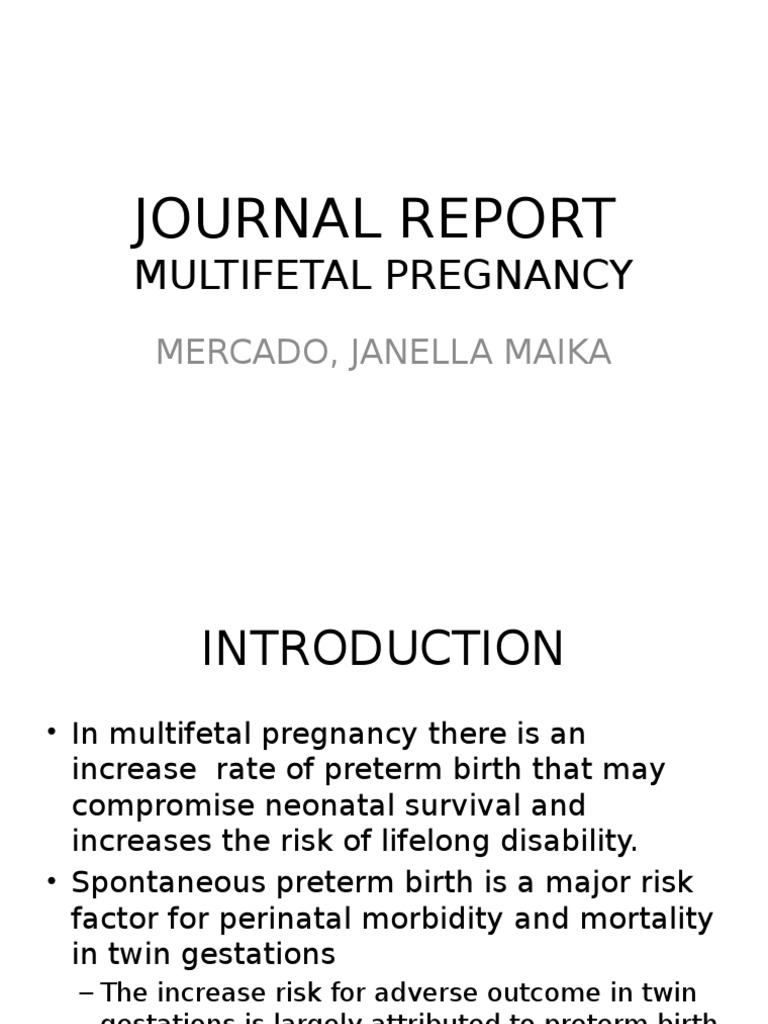 Cervical Pessary and Twin Pregnancy Outcomes | PDF | Preterm Birth ...