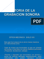 Historia de La Grabación Sonora