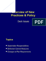 Overview of New Practices and Policy - Deck Issues